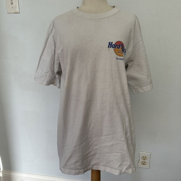 Hard Rock Cafe T-shirt Men's Large Vintage Y2K Graphic Atlanta Save the Planet - Picture 1 of 7